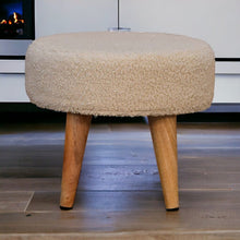 Load image into Gallery viewer, Petite Footstool - Cream / Brown