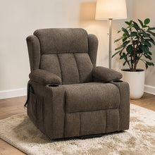 Load image into Gallery viewer, Lusio - Power Motion Recliner With Lift & Cup Holder - Brown