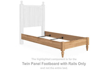 Load image into Gallery viewer, Aleaport - Twin Panel Footboard With Rails - Warm Brown
