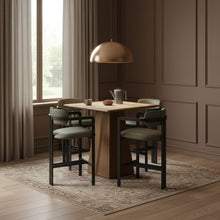 Load image into Gallery viewer, Aurum - Vegan Leather Upholstered Counter Stool With Graphite Black Base