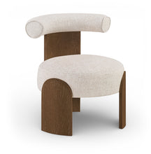 Load image into Gallery viewer, Calder - Linen Textured Fabric Upholstered Accent Chair - Painted Brown Base