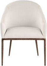 Load image into Gallery viewer, Ferro - Upholstered Dining Arm Chair With Brushed Bronze Legs