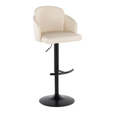 Load image into Gallery viewer, Dahlia - Contemporary Adjustable Barstool With Swivel With Rounded T Footrest (Set of 2)