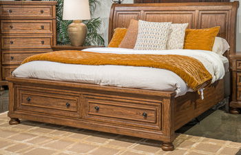 Zackaryn - Queen Storage Footboard - Warm Brown