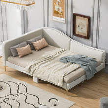 Load image into Gallery viewer, Upholstered Daybed With Headboard And Armrest, Support Legs