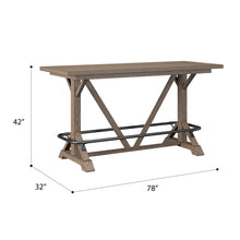 Load image into Gallery viewer, Bar Height Trestle Table - Brown