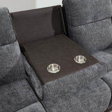 Load image into Gallery viewer, U177 - Motion Sofa With Drop Down Table - Charcoal Gray