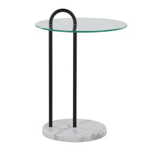 Load image into Gallery viewer, Claire - Contemporary / Glam Side Table - Black / Clear