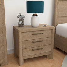 Load image into Gallery viewer, 3 Drawer Nightstand - Tan