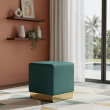 Load image into Gallery viewer, Jax - Stool Ottoman with Gold Base