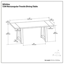 Load image into Gallery viewer, Whitley - Dining Table