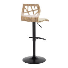 Load image into Gallery viewer, Folia - Mid Century Modern Adjustable Barstool With Swivel With Rounded T Footrest (Set of 2)