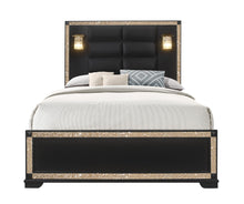 Load image into Gallery viewer, Blake - Queen Bed Headboard & Footboard - Black / Gold