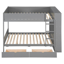 Load image into Gallery viewer, Bunk Bed With 2 Drawers And Multi Layer Cabinet