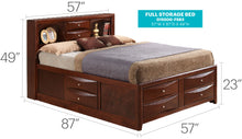 Load image into Gallery viewer, Modern Design Storage Bed With Bookcase Headboard