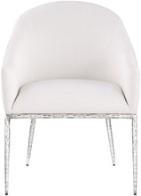 Load image into Gallery viewer, Ferro - Upholstered Dining Arm Chair With Brushed Silver Legs