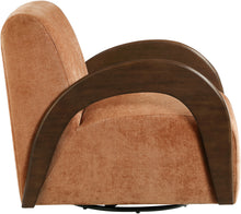 Load image into Gallery viewer, Neria - Chenille Fabric Upholstered Swivel Accent Chair - Painted Brown Base