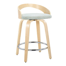 Load image into Gallery viewer, Grotto - Contemporary Fixed Height Counter Stool & Swivel, Round Footrest (Set of 2)