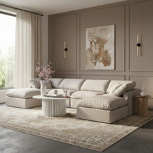 Load image into Gallery viewer, Indulge - Linen 6 Piece Modular Double Chaise Sectional