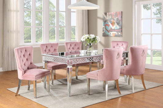 D082 - Dining Table - Shimmer Silver