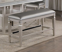 Load image into Gallery viewer, Crown Mark Furniture Klina Counter Height Bench in Silver image