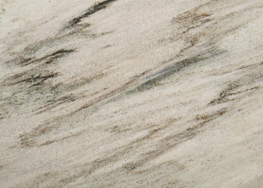 D070 - Oak Rectangular Dining Table With Marble Top - Golden Sand