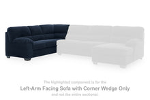 Load image into Gallery viewer, SimpleJoy - LAF Sofa With Corner Wedge - Navy