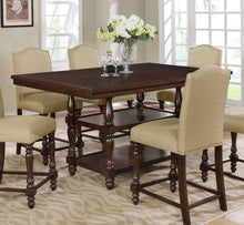 Load image into Gallery viewer, Crown Mark Langley Counter Height Table in Dark Brown image