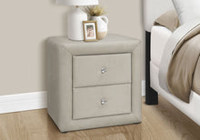 Load image into Gallery viewer, Nightstand, Storage Drawer Versatile Use, Upholstered, Transitional