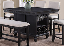 Load image into Gallery viewer, Crown Mark Furniture Regent Counter Height Table in Black image