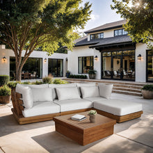 Load image into Gallery viewer, Mirella - 4 Piece Water Resistant Fabric Outdoor Patio Modular Sectional