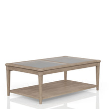 Load image into Gallery viewer, Citrus Heights - Frosted Glass Top Cocktail Table With Casters - Sand