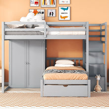 Load image into Gallery viewer, Bunk Bed With Wardrobe, Drawers