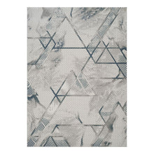 Load image into Gallery viewer, Geometrix - 5'3" X 7'3" Area Rug & Geometric, 3D Effect - Ivory / Gray