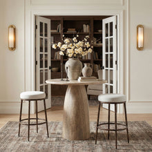 Load image into Gallery viewer, Ferro - Performance Fabric Upholstered Backless Bar Stool - Antique Bronze