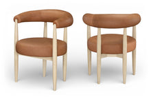 Load image into Gallery viewer, Sable - Vegan Leather Upholstered Dining Chair (Set of 2) - Painted Natural Base