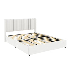 Load image into Gallery viewer, Anda - Boucle Upholstered Platform Bed With Patented Drawers Storage - Ivory