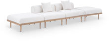 Load image into Gallery viewer, Laguna - 4 Piece 142" Outdoor Patio Armless Modular Sofa With 2 Backless Seats
