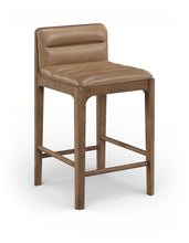 Load image into Gallery viewer, Ellis - Vegan Leather Upholstered Counter Stool (Set of 2) - Tan