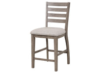 Load image into Gallery viewer, Counter Side Dining Stool With Ladder Back (Set of 2) - Gray