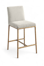 Load image into Gallery viewer, Reeves - Chenille Fabric Upholstered Counter Stool (Set of 2) - Gold Base