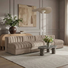 Load image into Gallery viewer, Rummi - Armless Velvet Performance Fabric Upholstered 4 Piece Modular Sofa