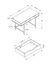 Load image into Gallery viewer, Computer Desk For Home Office, Storage Drawers, Marble Look Contemporary & Modern