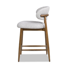Load image into Gallery viewer, Locke - Modern Upholstered Counter Stool With Frame - Salt / Pepper