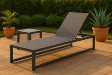 Load image into Gallery viewer, Maldives - Water Resistant Outdoor Patio Adjustable Sun Chaise Lounge Chair With Gray Base