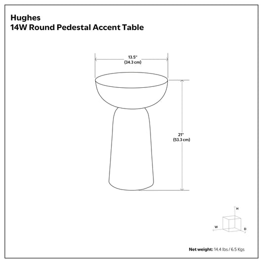 Hughes - Cast Aluminum Side Table - Black - Ego Home Furniture