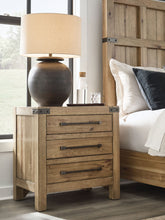Load image into Gallery viewer, Ridgester - Three Drawer Night Stand - Light Brown