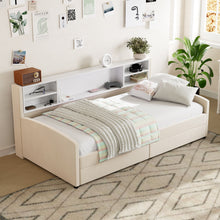 Load image into Gallery viewer, Luxurious Upholstered Platform Bed With Storage Drawers