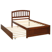 Load image into Gallery viewer, Platform Bed Wood Bed Frame With Trundle