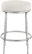 Load image into Gallery viewer, Ferro - Upholstered Backless Counter Stool With Brushed Silver Base